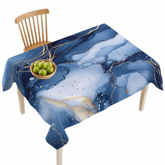 Rectangle Tablecloths, Abstract Marble Texture Pattern Waterproof Table ...
