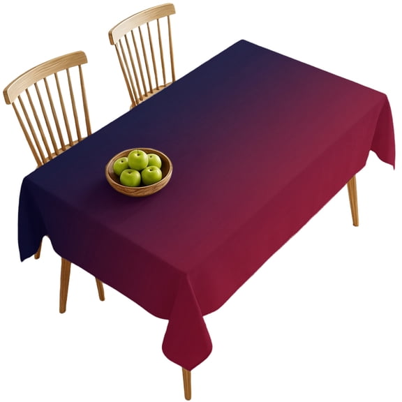 Rectangle Tablecloths, Burgundy Red Gradient Ombre Waterproof Table Cloths, Dark Maroon Shadow Spillproof Decorative Dining Table Covers for Kitchen,Indoor Outdoor Parties, Camping 60x120in