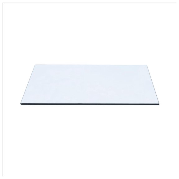 Rectangle Tempered Glass Table Top 3/8" Thick Flat Polish Edge and Touch Corners L8
