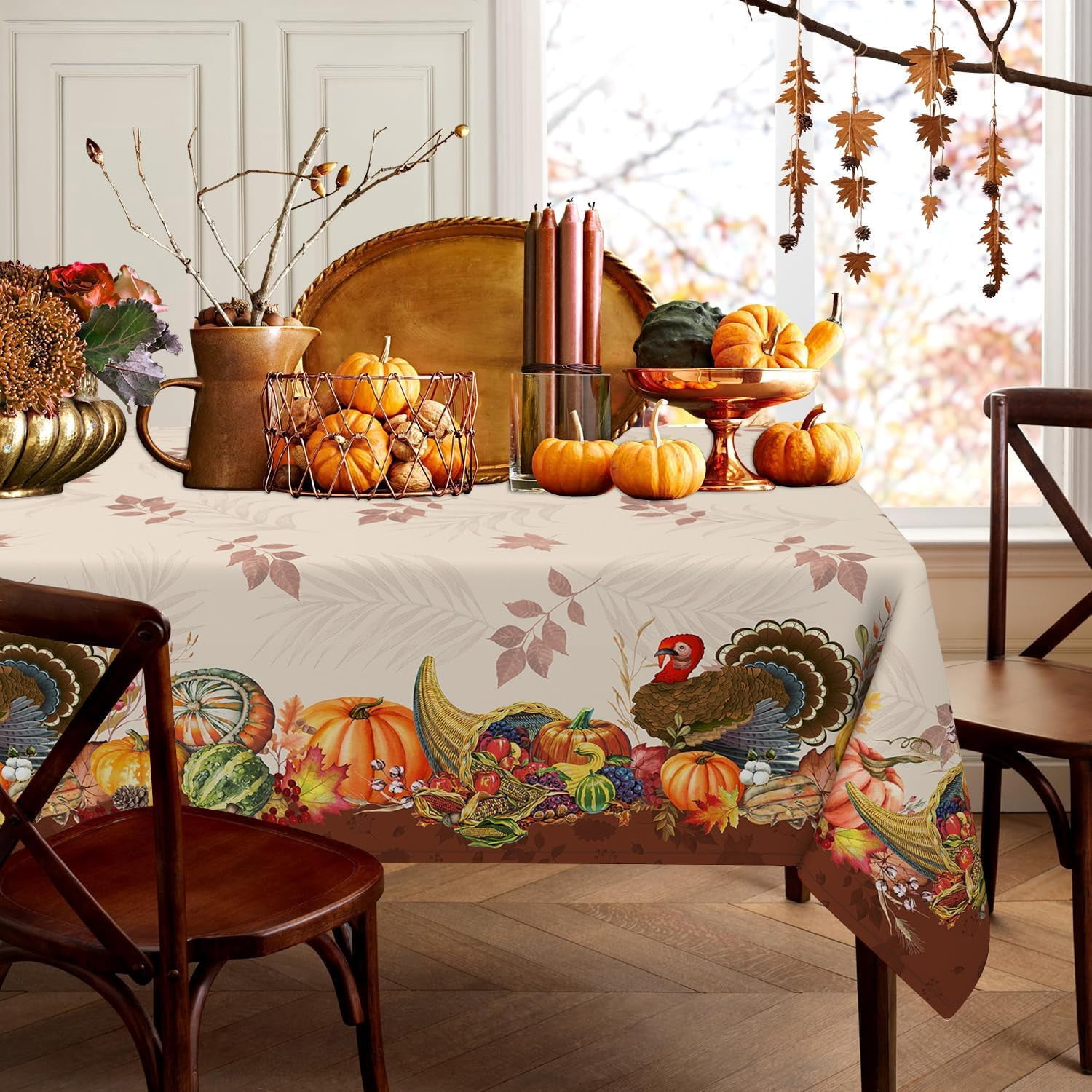 Rectangle Thanksgiving Tablecloth 60×102 Inch, Fall Tablecloths ...
