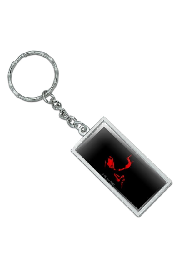Rectangle The Batman Vengeance Keychain in Chrome Plated Metal
