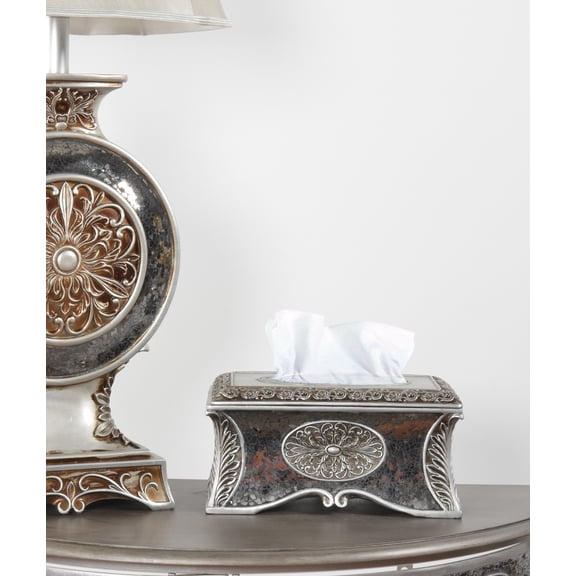 Rectangle Tissue Box Holder Decorative Mirror Mosaic Glam