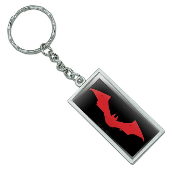 Rectangle To The Batman Keychain in Chrome Plated Metal