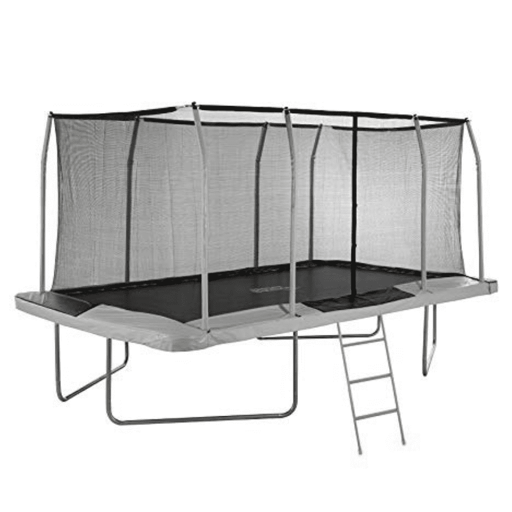 Black Rectangular Trampoline with Enclosure, 9' x 15'