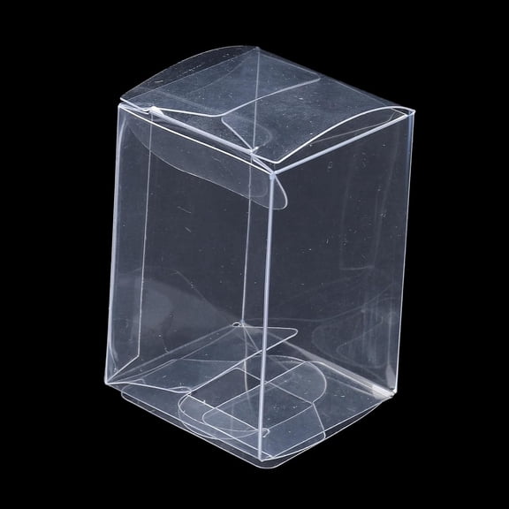 Rectangle Transparent Plastic PVC Box Gift Packaging Waterproof Folding Box for Toys & Molds Clear Box: 4x4x6cm 8pcs