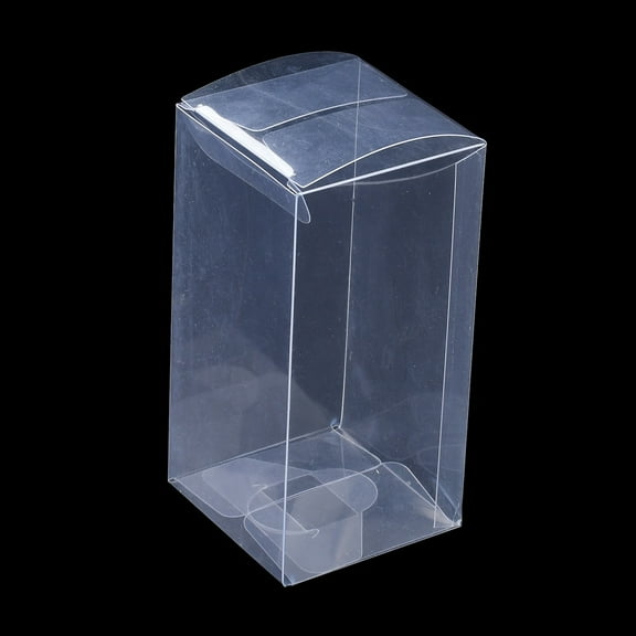 Rectangle Transparent Plastic PVC Box Gift Packaging Waterproof Folding Box for Toys & Molds Clear Box: 6x6x12.1cm DIY