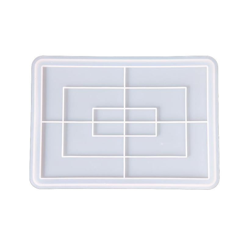 Rectangle Tray UV Crystal Epoxy Mold Serving Plate Resin Silicone Mould ...
