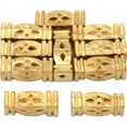 thumbnail image 1 of Rectangle Tube Beads Gold Plated Beading 13mm Approx 10, 1 of 1