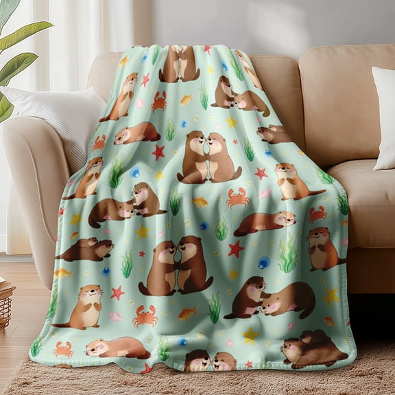 Rectangle Velet Blanket for Household Items Decoration Supplies Bank Beaver 150x130cm