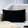 thumbnail image 1 of Rectangle Velvet Throw Pillow Cover in Various Colours, Plush Waist Cushion, Soft and Comfortable Cushion for Sofa and Bed, 1 of 6