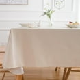 thumbnail image 1 of Rectangle Vinyl Tablecloth 60 x 84 inch Flannel Backed Heavy Duty Tablecloth Waterproof Oilproof Tablecloth Wipeable Tablecloth Neutral Tablecloth Decorative Table Cover Picnic Tablecloth, 1 of 6