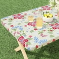 thumbnail image 1 of Rectangle Vinyl Tablecloth, Fitted Table Cover, 100% Waterproof, Elastic Edge, Flannel Backing, Plastic Table Cloth Fit 5 Foot Folding Tables for Picnic, Camping, Outdoor (30x60 inch), 1 of 7
