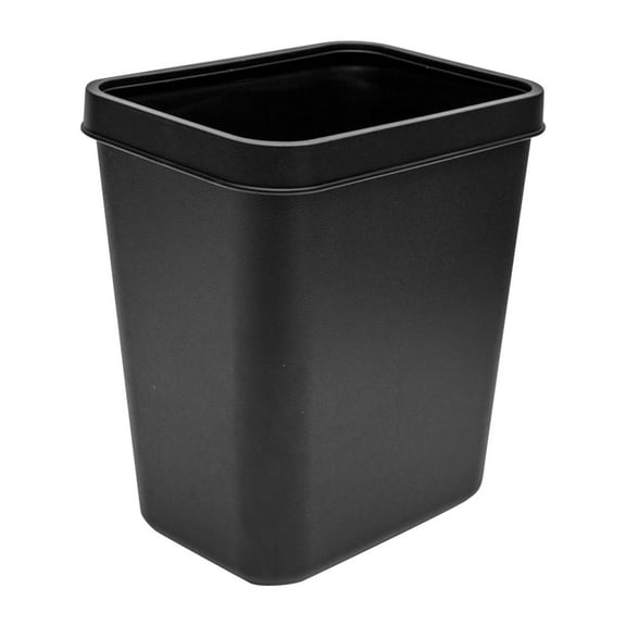 Rectangle Waste Bin, Open Top Trash Can Plastic For Kitchen Black,Grey