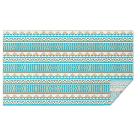 Rectangle Waterproof Tablecloth 60×102 Inch, Aztec Tribal Print Reusable Indoor/Outdoor Durable Table Cover for Party Kitchen Dinner Room Decor