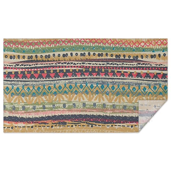 Rectangle Waterproof Tablecloth 60×102 Inch, Bohemia Style Reusable Indoor/Outdoor Durable Table Cover for Party Kitchen Dinner Room Decor