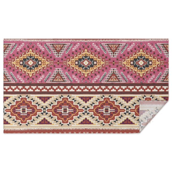 Rectangle Waterproof Tablecloth 60×102 Inch, Bohemia Style Reusable Indoor/Outdoor Durable Table Cover for Party Kitchen Dinner Room Decor