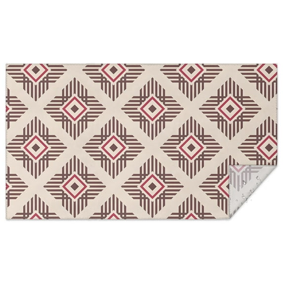 Rectangle Waterproof Tablecloth 60×102 Inch, Geometry Reusable Indoor/Outdoor Durable Table Cover for Party Kitchen Dinner Room Decor