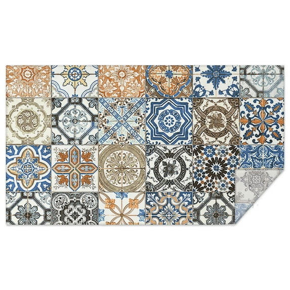 Rectangle Waterproof Tablecloth 60×102 Inch, Marrakesh Color Mix Art Pattern Reusable Indoor/Outdoor Durable Table Cover for Party Kitchen Dinner Room Decor