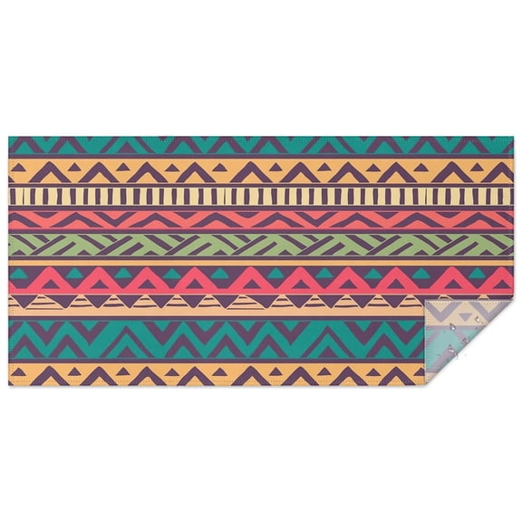 Rectangle Waterproof Tablecloth 60×120 Inch, Abstract Geometric Pattern Colorful Reusable Indoor/Outdoor Durable Table Cover for Party Kitchen Dinner Room Decor