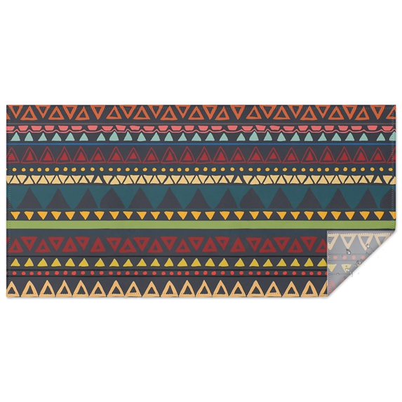 Rectangle Waterproof Tablecloth 60×120 Inch, African Tribal Geometric Reusable Indoor/Outdoor Durable Table Cover for Party Kitchen Dinner Room Decor