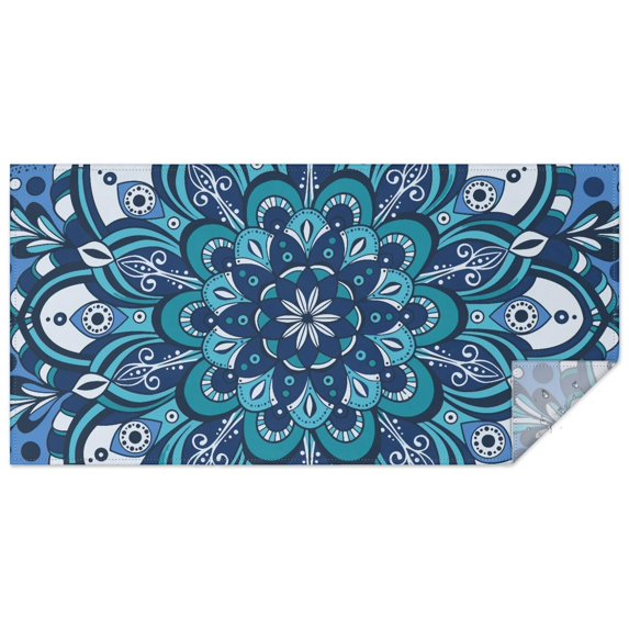 Rectangle Waterproof Tablecloth 60×120 Inch, Bohemia Reusable Indoor/Outdoor Durable Table Cover for Party Kitchen Dinner Room Decor