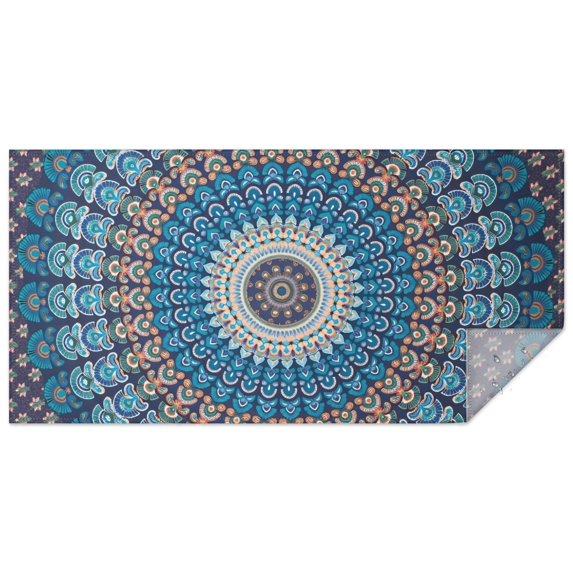 Rectangle Waterproof Tablecloth 60×120 Inch, Bohemia Reusable Indoor/Outdoor Durable Table Cover for Party Kitchen Dinner Room Decor