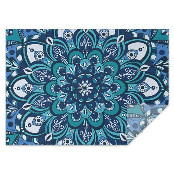 Rectangle Waterproof Tablecloth 60×84 Inch,Bohemian Style Reusable Indoor/Outdoor Durable Table Cover for Party Kitchen Dinner Room Decor