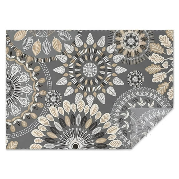 Rectangle Waterproof Tablecloth 60×84 Inch,Bohemian Style Reusable Indoor/Outdoor Durable Table Cover for Party Kitchen Dinner Room Decor