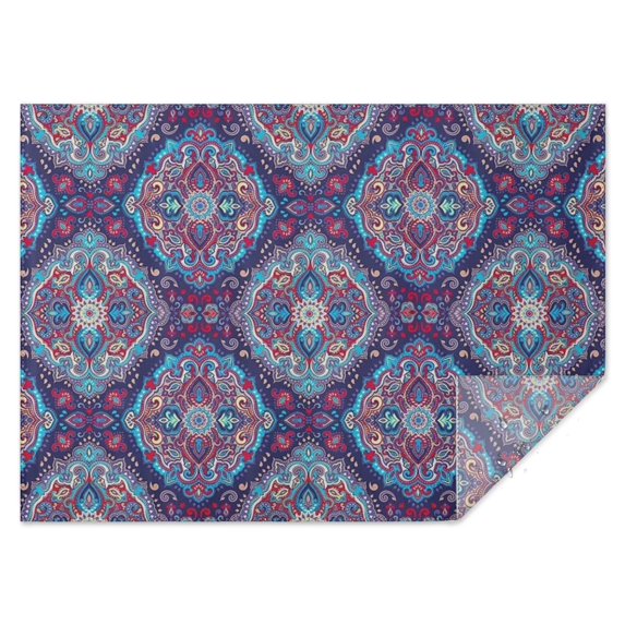 Rectangle Waterproof Tablecloth 60×84 Inch,Bohemian Style Reusable Indoor/Outdoor Durable Table Cover for Party Kitchen Dinner Room Decor