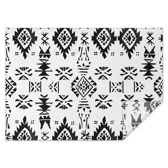 Rectangle Waterproof Tablecloth 60×84 Inch, Modern Geometry Strip Abstract Square Shape Reusable Indoor/Outdoor Durable Table Cover for Party Kitchen Dinner Room Decor