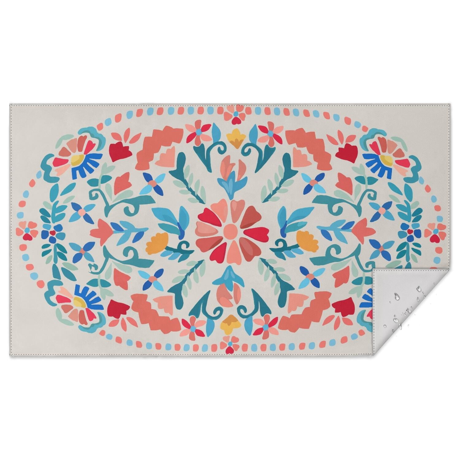 Rectangle Waterproof Tablecloth Graffiti Bosch Reusable Indoor/Outdoor Durable Table Cover for Kitchen and Dining Room 60 Inch X 102 Inch