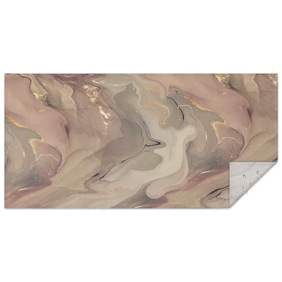 Rectangle Waterproof Marble Tablecloth Reusable Washable Weight Fabric Table Covers for Restaurant,Picnic,Indoor and Outdoor Dining 60 Inch X 120 Inch
