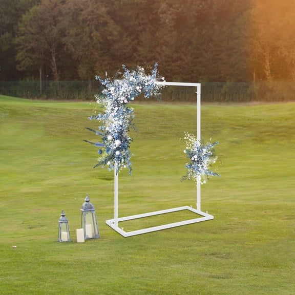 Rectangle Wedding Arch Backdrop Stand Metal Wedding Archway Ring Frame Iron Romantic Background Decorative for DIY Decoration Party Props