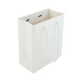 thumbnail image 1 of Rectangle White Paper Small Shopping and Take Out Bag - Glossy, Rope Handles - 6 1/2" x 3 1/4" x 7 1/2" - 10 count box, 1 of 2