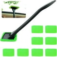 thumbnail image 1 of Rectangle Windshield Cleaner Tool Kit, Reusable Car Window Cleaner with Extra 9 Washable Microfiber Pads, Portable Inside Windshield Washer for Auto Interior Rear Glass (Green), 1 of 7