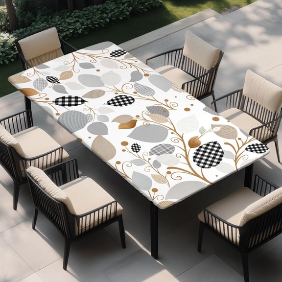 Rectangle Wipeable Tablecloth with Elastic, Fitted Waterproof Outdoor Tablecloth for 6 Foot Rectangle Tables, Picnic, Camping, 30"x60", Marble