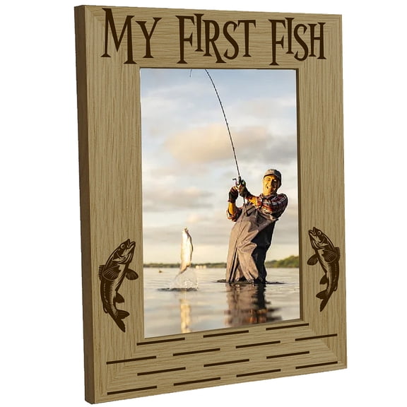 Rectangle Wood Photo Frames for Printing Pictures Photo Props Wall Decor Accessories Fish 218x168mm