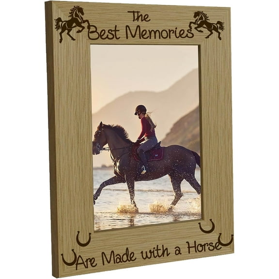 Rectangle Wood Photo Frames for Printing Pictures Photo Props Wall Decor Accessories Horse 218x168mm