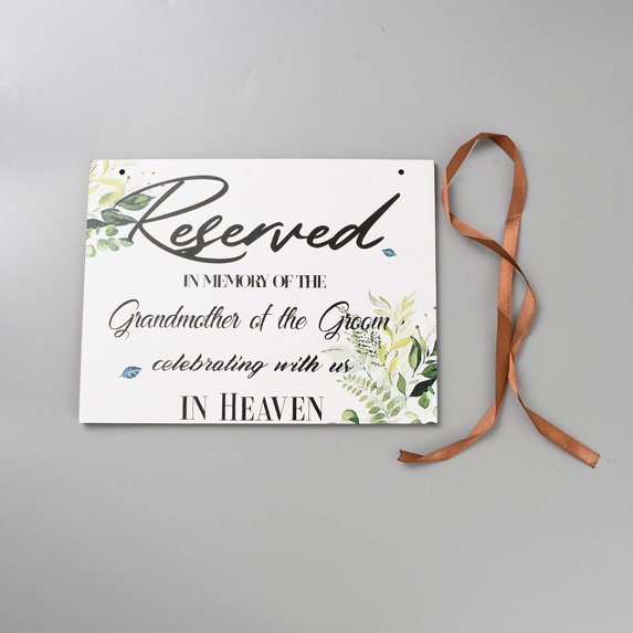 Rectangle Wood Reserved Hanging Sign Decorations with Rope for Home Office Ornaments Leaf 250x190x4.5mm Hole: 4mm