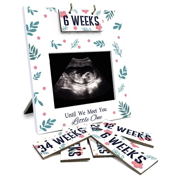 Rectangle Wood with Clear Glass Window Photo Frames Table Top Picture Frames for Arts and Crafts DIY Countdown to Leaf 196x151x13mm