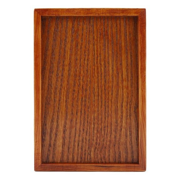 Rectangle Wooden Tea Tray Serving Table Plate Snacks Food Storage Dish for Hotel Home 22*15cm