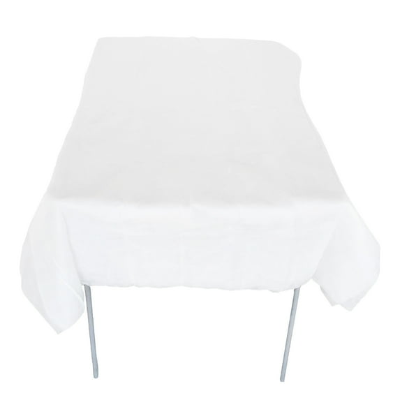 Rectangle Woven Table Cloth, 110-Inch x 56-Inch - White