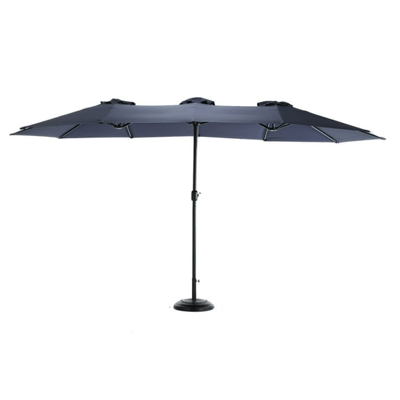Rectangular 14.8 Ft Navy Blue - Shading in Sunny Weather - Garden and Lawn - Crank for Quick Open