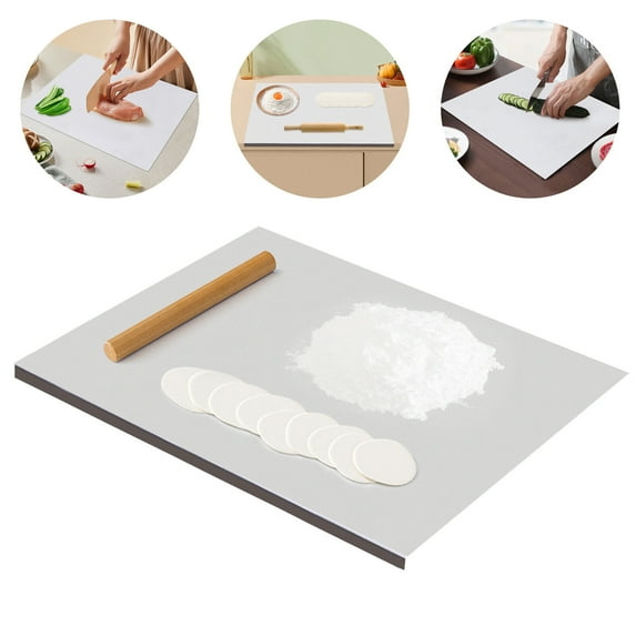 Food Grade 304 Stainless Steel Cutting Board, 23.6*15.7In Thickened Mildew-proof Chopping Board for Kitchen Meat Vegetable Dough Kneading