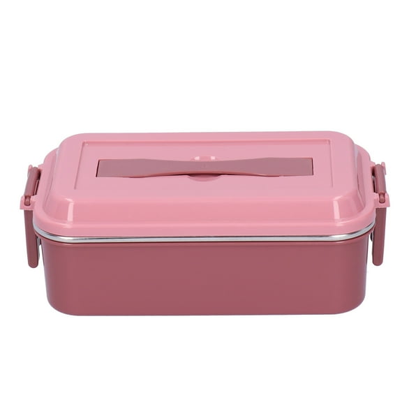 Rectangular 304 Stainless Steel Lunch Box, Insulated Portable Bento Box with Handle, Single Layer 700ml