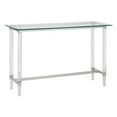 thumbnail image 1 of Rectangular 48" x 17" Clear Glass Console Table with Clear Acrylic Legs, 1 of 3