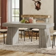 thumbnail image 1 of Rectangular 55" Dining Table for 4-6, Mid-Century Modern Kitchen Dining Table, Gray, 1 of 7