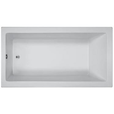 Rectangular 60 x 32 in. Whirlpool Bathtub With End Drain- Biscuit Finish