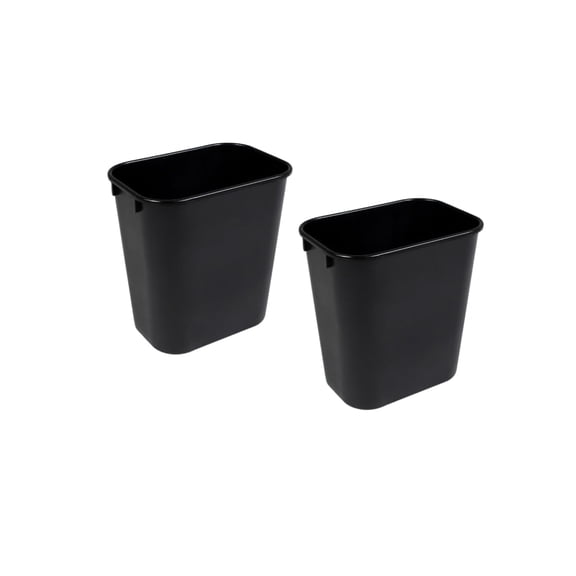 Rectangular 7 Gallon Commercial Trash Cans for Office Small Recycling Bin & Garbage Container, Easy to Clean Wastebasket for Desk, Under Sink, Kitchen, Bathroom or Laundry Room Basket (2 Packs)
