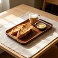 thumbnail image 1 of Rectangular Acacia Wood Serving Tray, 7.8x11.8in Natural Wood Decorative Platter for Tea Coffee Snack Fruit Breakfast Table Home Hotel Use, 1 of 6